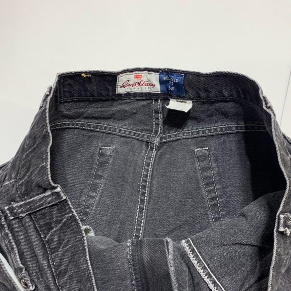 Vintage 90’s Levi’s 540 Relaxed Fit Made in USA Black Worn Jeans Mens 38 x 34 - Picture 9 of 9